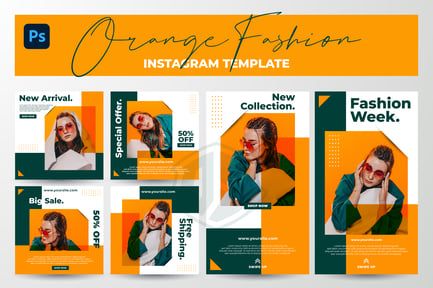 Orange Fashion – Instagram Template