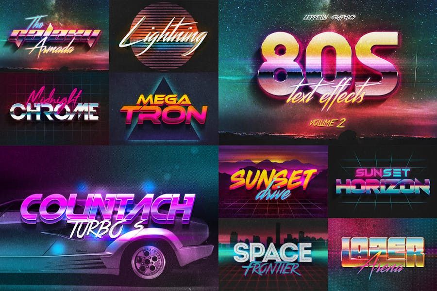 80s Text Effects Vol.2