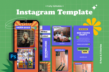 Instagram Templates – Retro 1