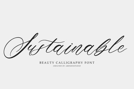 Sustainable – Calligraphy Font