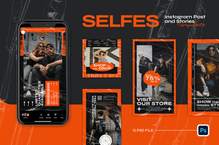 Grunge Instagram Template – SELFES