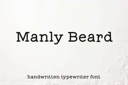 Manly Beard – Handmade Typewriter Font