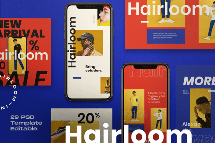 Hairloom – Social Media Template + Stories