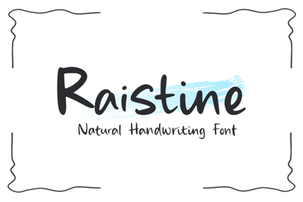 Raistine – Natural Handwritten Font