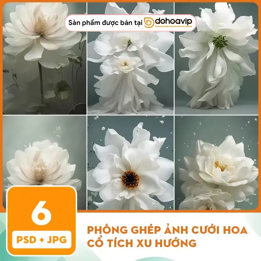 [VIP] PSD Phông ghép ảnh cưới hoa cổ tích xu hướng