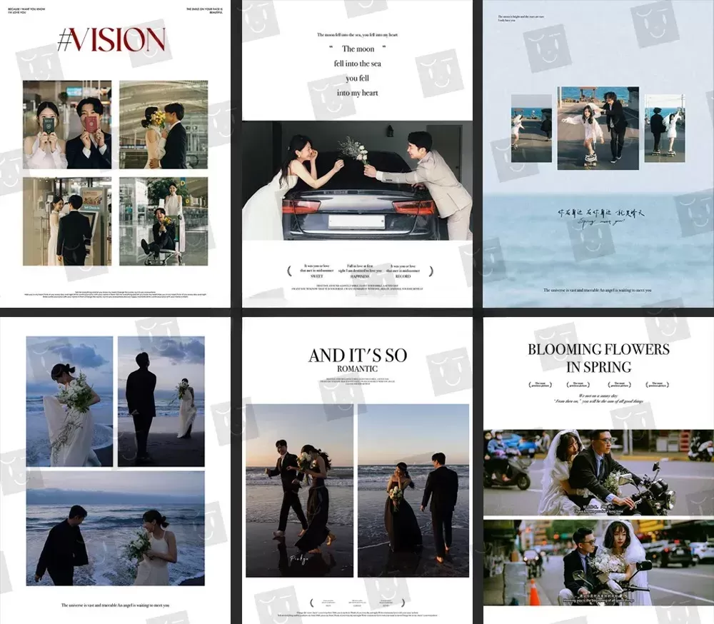 [VIP] K835 Mẩu PSD ghép hình phim du lịch chụp ảnh,Wedding