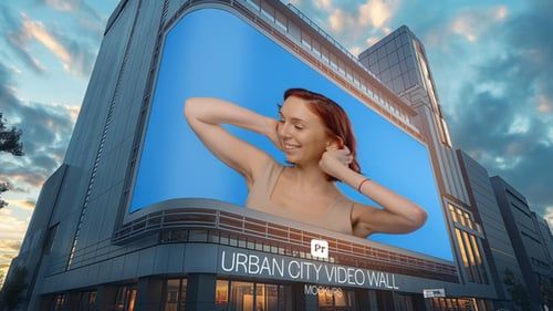 Urban City Video Wall Mockups for Premiere Pro