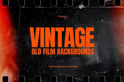 12 Vintage Old Film Backgrounds