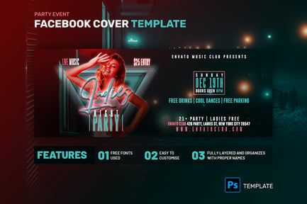 Facebook Cover | Lady Night Party