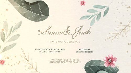 Wedding invitation slideshow