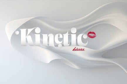 Kinetic Kisses – Sexy Swirly In Love Display Type