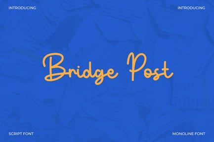 Bridge Post – Monoline Script Font