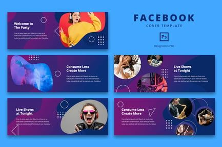 Facebook Cover Template Music Entertainment