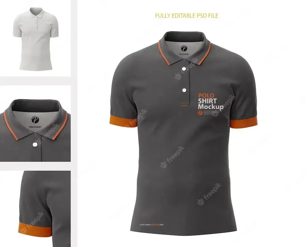 Male polo shirt mockup