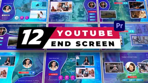 12 Youtube End Screen V1 – Mogrt