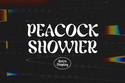 Peacock Showier Retro Serif Display Font