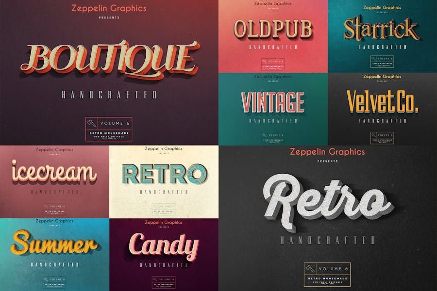 Vintage Text Effects Vol.6