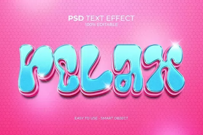 Relax 3D Fluid Text Effect