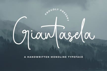 Giantasela – Monoline Font