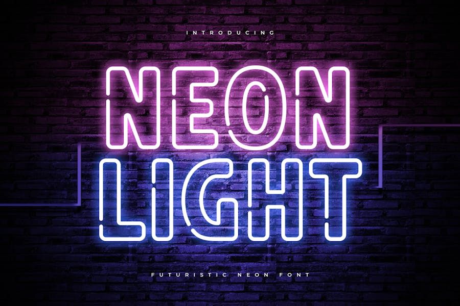 Neon Light – Futuristic Neon Font