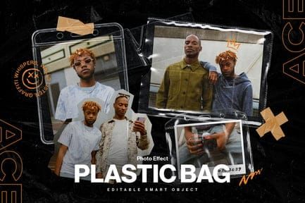 Plastic Bag Overlay Photo Effect Template