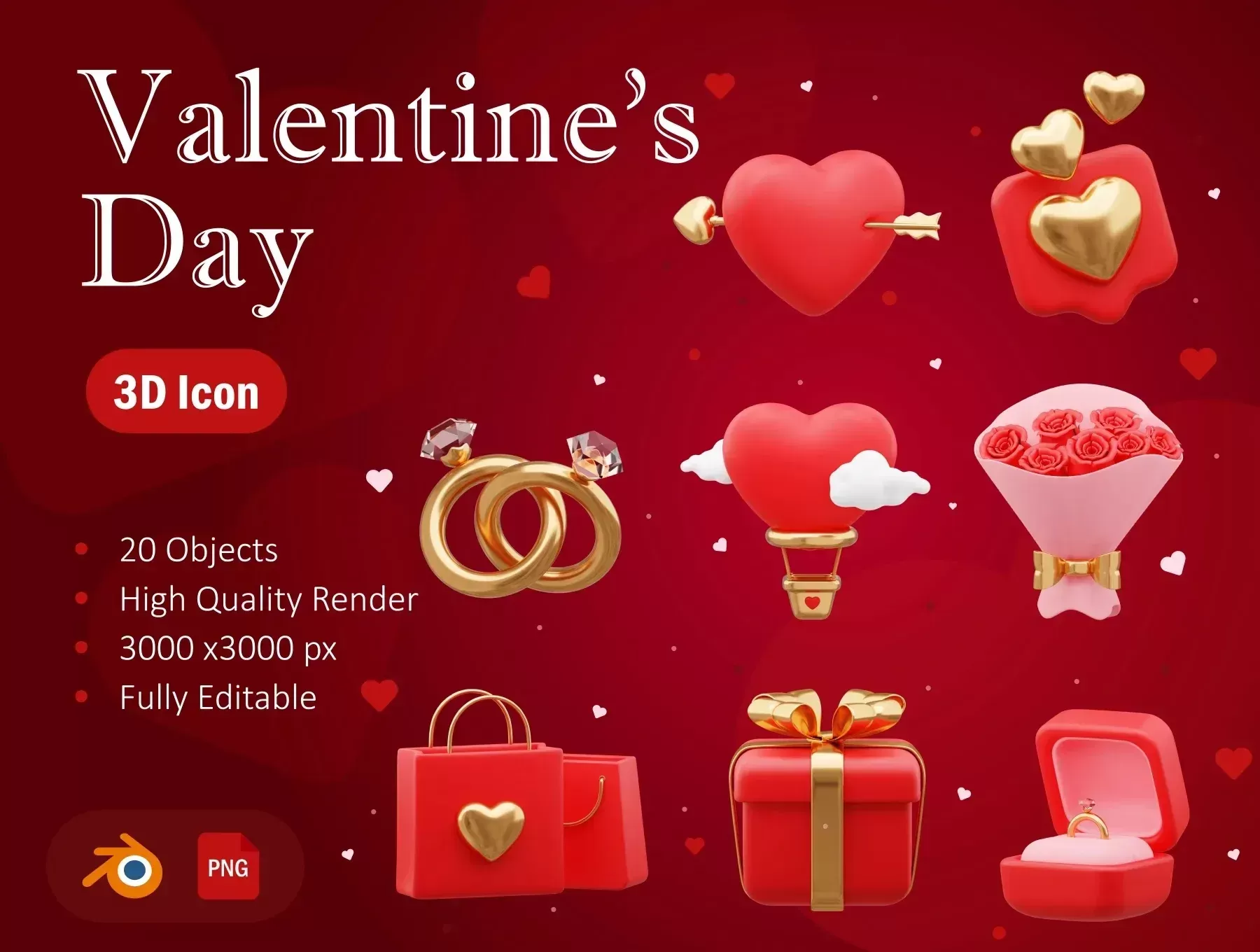 Valentine’s Day 3D Asset