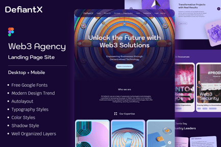 DefiantX Web3 Agency Figma Landing Page