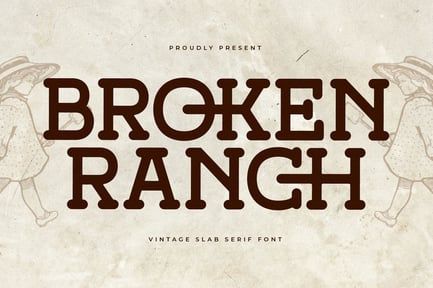 Broken Ranch Vintage Slab Serif Font