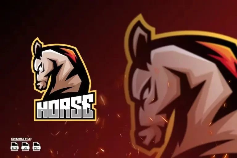 Horse mascot esport logo