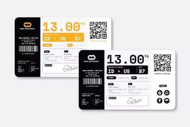 Shipping Fragile Sticker Template