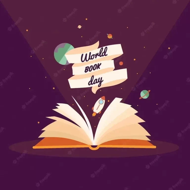 Flat design world book day event