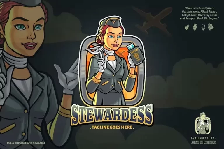 Fligt Attendant Logo Template