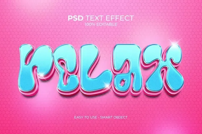 Relax 3D Fluid Text Effect