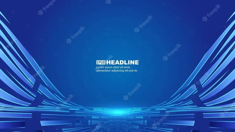 Curved polygons and lines form a background to display a sense of space