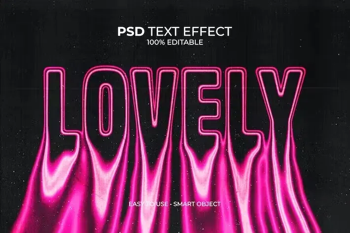 Lovely Pink Melted Text Effect