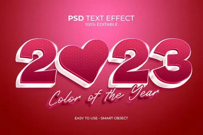 Color of the Year: Viva Magenta Text Effect