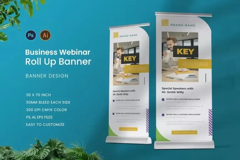 Business Webinar Roll Up Banner