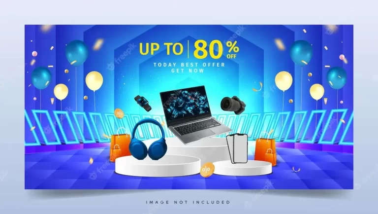 Discount sale promotion event banner template and social media post