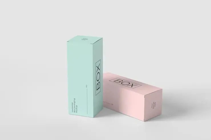 Two boxs packaging mockup