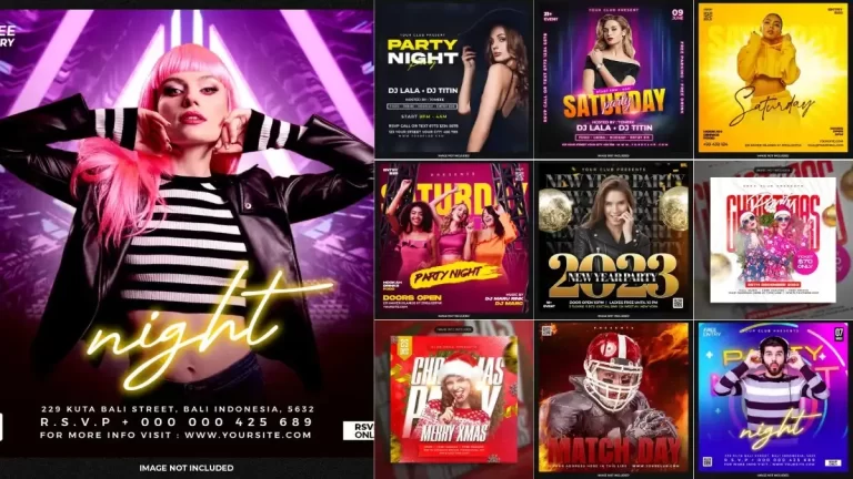 Flyer social media post, psd banner set vol 8