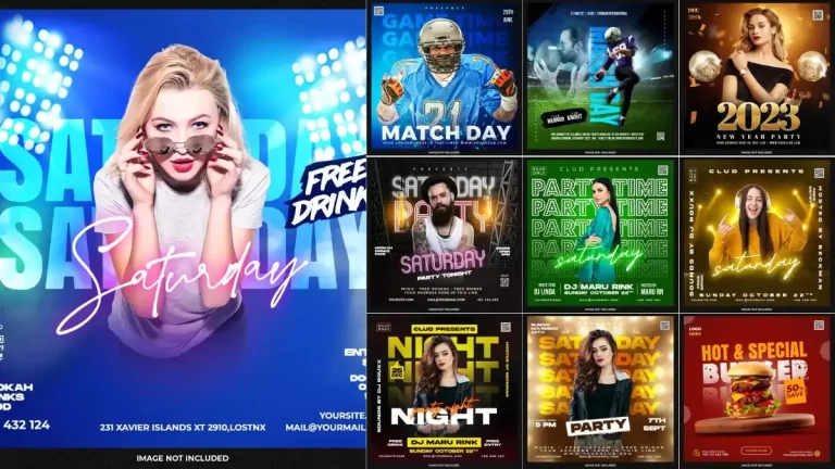 Flyer social media post, psd banner set vol 10