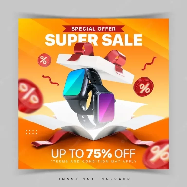 Creative concept special sale offer promotion for instagram post design template