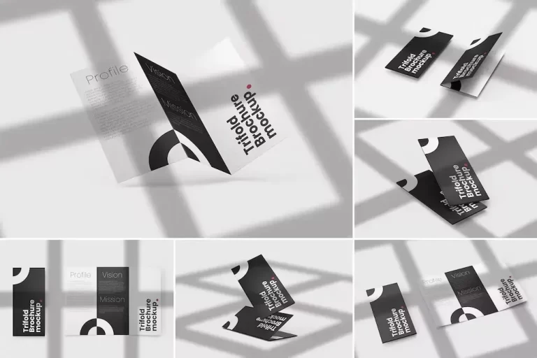 Trifold Brochure Mockups PSD Template