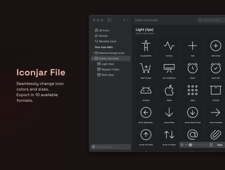 Iconix Sharp Line Icons