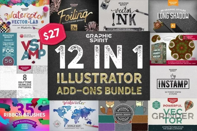 12 in 1 ILLUSTRATOR Bundle DISCOUNT