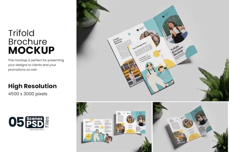 Trifold Brochure Mockup