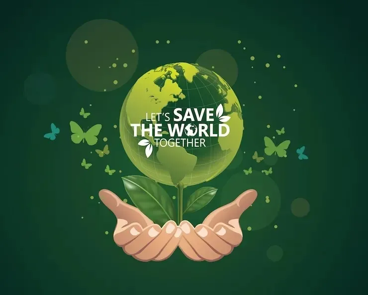 Ecology Environment Conservation Creative Idea Concept Design.