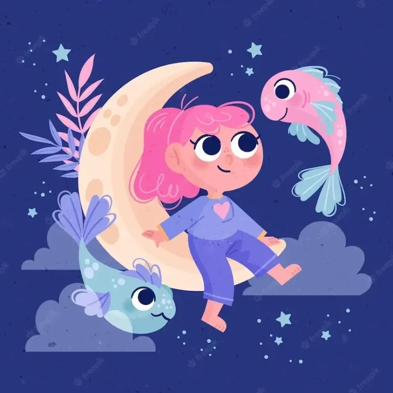 Hand drawn magical dreams illustration