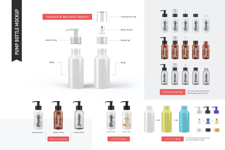 Cosmetic Bottle Mockup Scene Generator