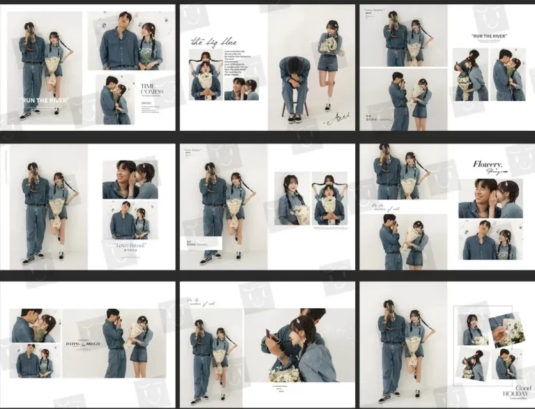 K846 – Mẩu PSD Layout Album dọc đơn giản kèm typo